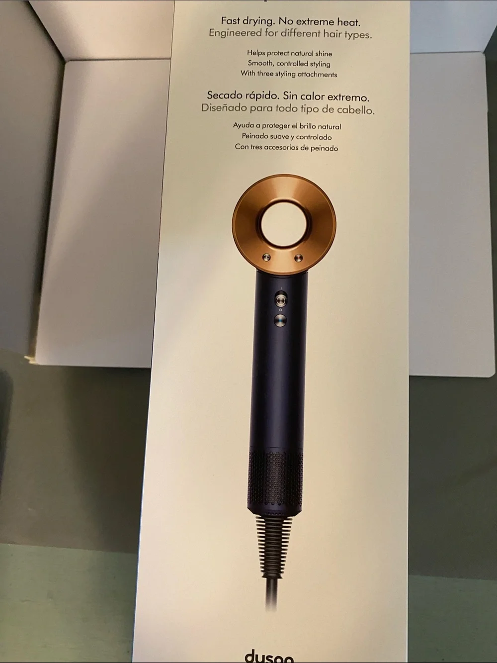 Dyson Supersonic Hairdryer HD07 Prussian Blue / Rich Copper 4 Attachments New